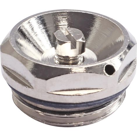 10 Pièces Bouchon purgeur 1/2" (15x21) en laiton chromé pour radiateur, avec purgeur à carré de 5 mm, résistant à la corrosion, installation facile et compatibilité universelle