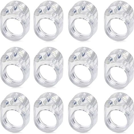 Lot de 12 Butée Poignée de Porte Transparent Stop Porte en PVC Arret de Porte Diamètre 17mm (1/5)