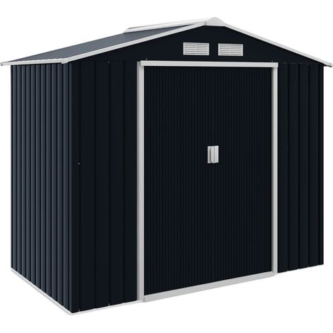 Abri de jardin, acier galvanisé, dimensions externes 2,13 m x 1,3 m x 1,85 m (1/5)