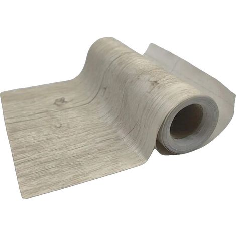 Adesivo decorativo, effetto legno, facile da applicare, legno di cocco bianco, 5 m x 10 cm (1/2)