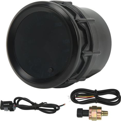 Jauge de pression d'huile 52mm avec capteur 0-100 PSI, rétroéclairage LED 7 couleurs pour voiture et moto (1/5)