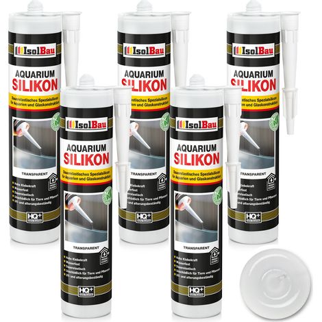 IsolBau Acquario in silicone trasparente, 5 x 300 ml (1/5)