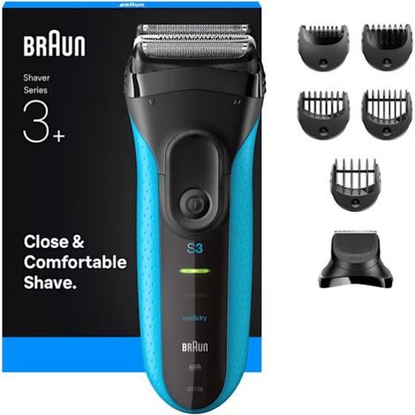 Braun 735483 Máquina de afeitar de láminas Recortadora Negro, Azul
