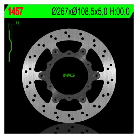 Disco de freno trasero flotante para KTM Adventure 1050/1190/1290 de 267 mm