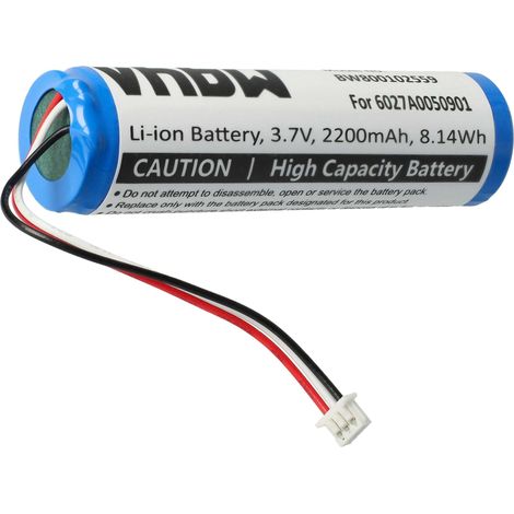 vhbw Battery Replacement for TomTom 6027A0050901, 6027A0131301, L5, MALAGA for GPS Navigation System Sat Nav (2200mAh, 3.7 V, Li-ion)