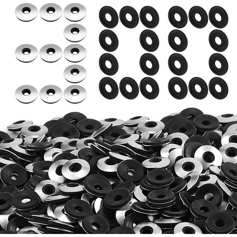 Lot de 300 Rondelles d'étanchéité EPDM M4,2x12x2mm Rondelle en Acier pour Vis Autoperceuses Cache Vis Toiture (M4.2x12mm) (1/5)