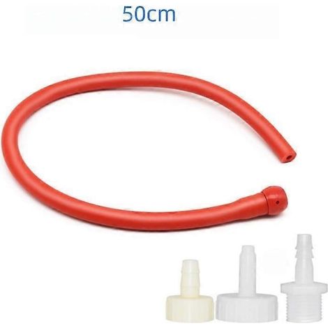 Tuyau pour lavement en silicone rouge de 50 cm, embout de douche anale anti-reflux, tube de nettoyage anal pour robinet de bouteille