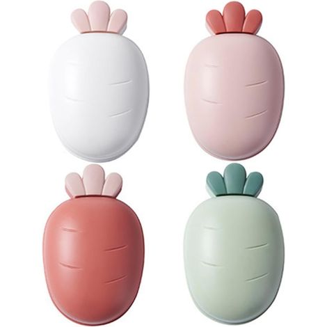 Pieces Carrot Design Soap Bar Holder Box with Lid and Drain (1/5)