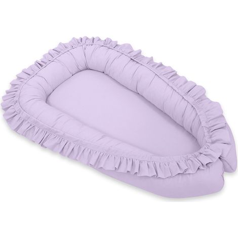 Baby Kokon Laufstall Wickeltuch Premium mit Rüschen MY SWEET BABY - lila (1/5)