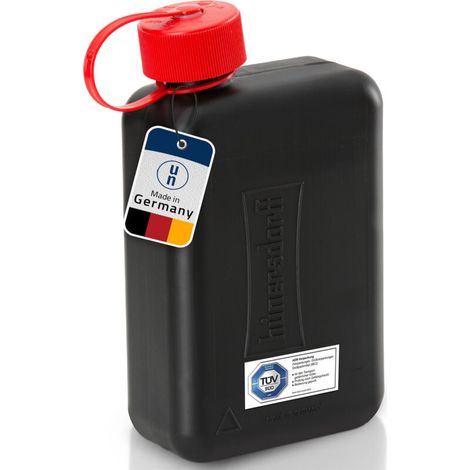 Bidon de carburant 2 litres, bidon d'essence, bidon de diesel noir