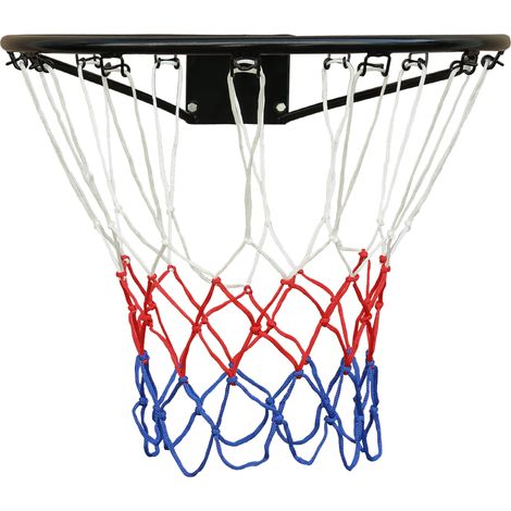 Panier de basketball mural avec jante interchangeable 45 cm, revêtement résistant aux intempéries, noir (1/5)