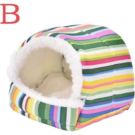 Cage-lit en peluche douce pour cobayes, hamsters, souris et rats - Nid pour petits animaux