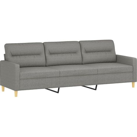 Divano a 3 Posti Grigio Scuro 210 cm in Tessuto vidaXL (1/5)