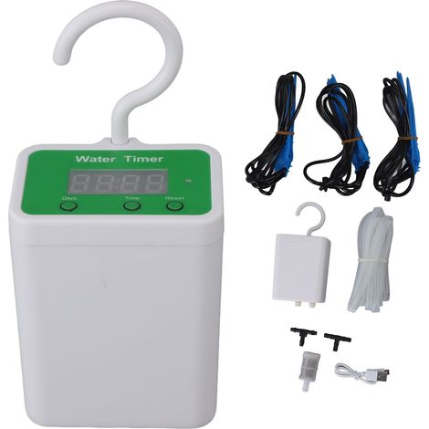Système d'arrosage automatique 12 pots rechargeable USB kit goutte-à-goutte avec tuyaux et raccords pour plantes d'intérieur (1/5)
