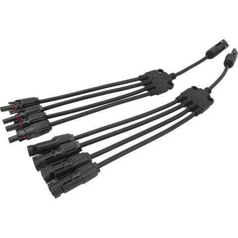 1 bis 4 Y-Solarverbinder, Paralleladapter, Werkzeugset für Solarmodulkabelstecker (1/5)