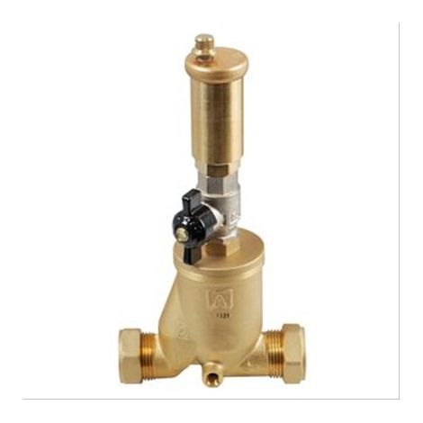 Séparateur d'air combiné solaire Afriso, anneau de serrage 22mm, max 150°C 6 bar
