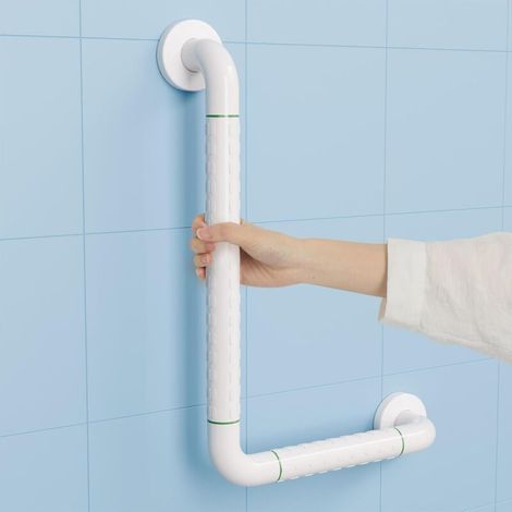 Barre di appoggio per anziani, maniglia per doccia, maniglia da bagno in acciaio inox, maniglia di sicurezza antiscivolo, maniglia di sicurezza 45 x 45 cm, barra di appoggio a parete (1/4)