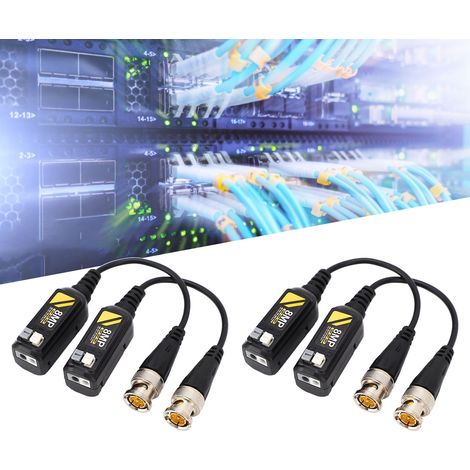 Émetteur-récepteur audio/vidéo passif haute définition 8 MP avec balun BNC, via câble UTP RJ45 et connecteur AHD/TVI/CVI/CVBS (1/5)