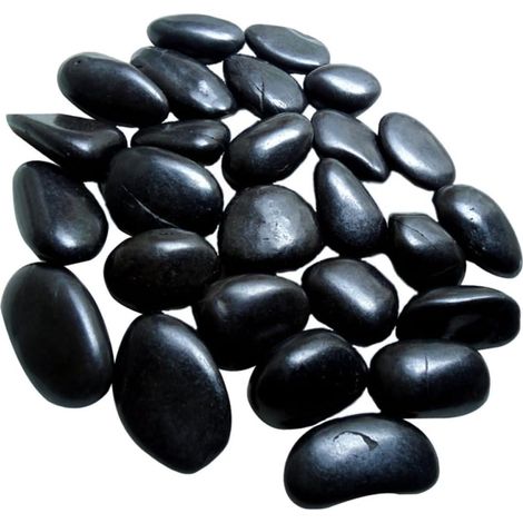 Schwarze Gartensteine für Landschaftsgestaltung mit glatten