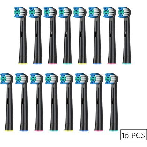 Ersatzbürstenköpfe für Oral-B (16er-Packung), Präzisionsbürstenköpfe für elektrische Zahnbürsten, kompatibel mit den Modellen Pro1000, Pro3000, Pro5000 und Pro7000 – Zweifarbiges Set (1/5)