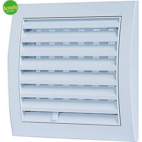 Griglia di aerazione quadra Vecamco con retina 190 x 190 cm foro Ø 125 mm bianca