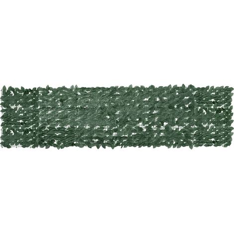Écran de balcon avec feuilles vert foncé 300x75 cm
