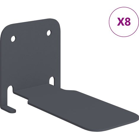 Maison Exclusive - Schwebendes Regal mit Regal 8 pcs Anthrazit 6