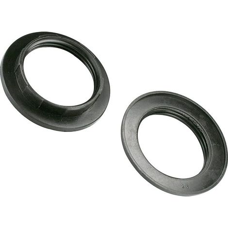 Lot de 6 bagues noires pour douilles en porcelaine, diamètre fileté 39 mm, accessoires luminaires (1/5)