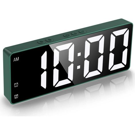 Sveglia digitale, orologio a LED, orologio da tavolo elettronico con visualizzazione della temperatura, sveglia da viaggio, visualizzazione 12/24 ore, orologio digitale per casa e camera da letto - Cr