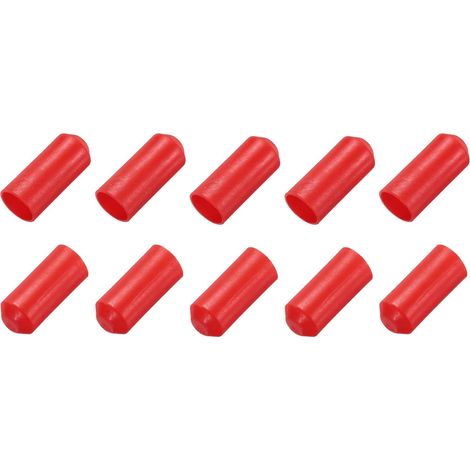 10Pcs Bouchons Thermorétractables 15mm DI x 40mm l Ratio 1.5:1 Bouchons de Gaines Thermorétractables Doublés Scellés Étanches Adhésifs pour Câble Électrique, Rouge (1/5)