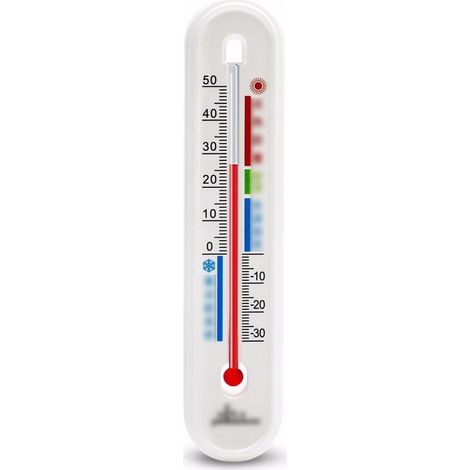 Thermometer – Für drinnen und draußen – Magnetische Wandhalterung – Gut ablesbar – Messbereich: -20 bis 50 °C – Für Garten, Gewächshaus, Terrasse, Küche, Kühlschrank – 1 Stück (1/5)