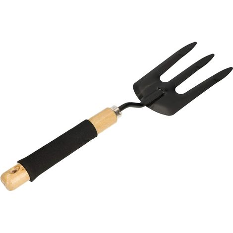 KOTARBAU Mini fourchette de jardin 140 mm pour rempotage de plantes Mini fourchette pour désherber le paillage de terre pour l'entretien du jardin (1/5)