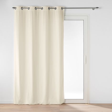 Rideau à Œillets 135 x 260 cm – Velours Uni – Novana Beige (1/5)