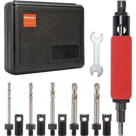 GARRYFIZH Extracteur de jeu d'outils de retrait de rivets, foret 1/8 5/32 7/32 1/4 3/16 pour pouces pneumatique ou électrique (1/5)