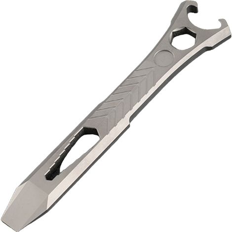 Mini pied de biche d'autodéfense TC4 en alliage de titane avec fonction ouvre-bouteille, outil multifonction portable (1/5)