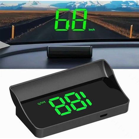 Affichage tête haute (HUD), compteur de vitesse GPS universel, compteur de vitesse numérique pour voiture et moto, installation facile (plug & play), projection sur pare-brise (1/5)