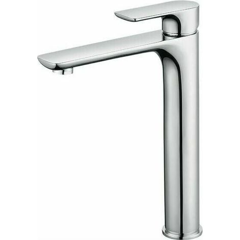 Tigrezy Mitigeur Lavabo Design à Bec Haut Grand Robinet Salle de Bain Chromé avec Mousseur Démontable Robinet de Lavabo en Laition Robinet haut salle bain - MSBD (1/3)