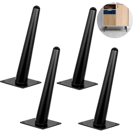 Pieds de meuble réglables, pieds de meubles dorés, 20 cm, ensemble de 4 pieds de table en métal, pieds de canapé médiévaux inclinés, supports de meuble de remplacement à faire soi-même, 15 cm (6 pouce (1/5)