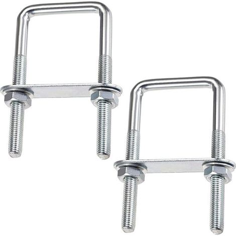 U-Boulons Carré Boulons En U,70 x110 mmU-Bolts En Acier Inox,U-Boulon M8 Avec, M8 Boulon En U Pour Fixation De Planches Et De (1/5)