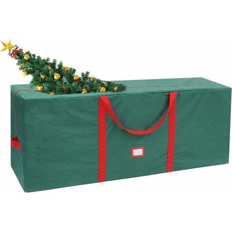 Sac de rangement pour sapin de Noël – Peut contenir un sapin de Noël démonté jusqu'à 2,7 m, matériau Oxford imperméable durable avec poignées de transport et fermeture éclair