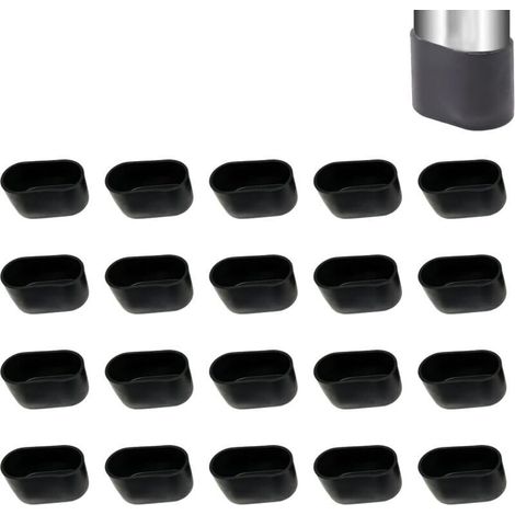 Patins Ovale de Pieds de Chaise, Protection pour Pieds de Chaise, Dimensions 30x15mm, Ensemble de 20 Pièces, Antidérapants et Anti-Bruit, Idéal pour Meubles de Bureau et de Jardin