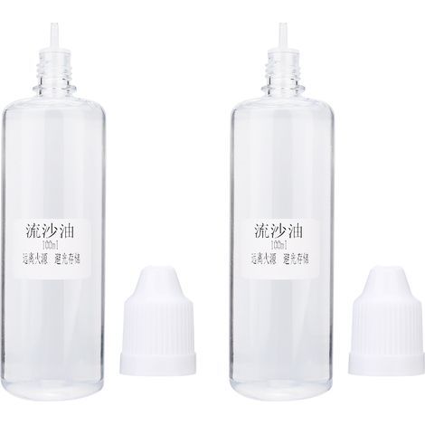 2 Flacons d'Huile Sable Mouvant Incolore pour Accessoires de Bijoux et Coques de Téléphone 100ml (1/5)