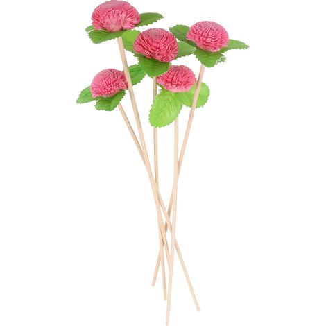 5pcs Bâtonnets en Bois pour Diffuseur D'arômes Maison, Fleurs Séchées Réalistes en Plastique, Recharge Parfumée pour Améliorer L'atmosphère (1/5)