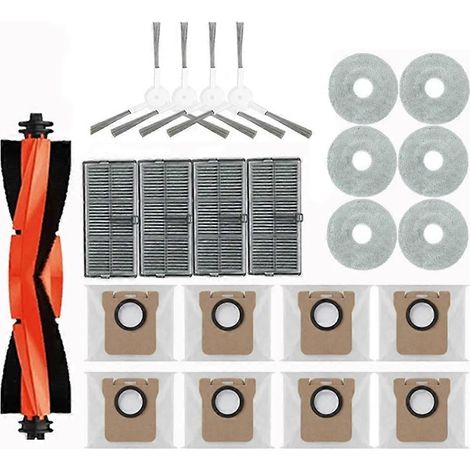 Pièces détachées pour aspirateur robot Xiaomi Mijia M30S D103CN : brosse principale, filtres HEPA, lingette de nettoyage, sacs à poussière et accessoires. (1/5)