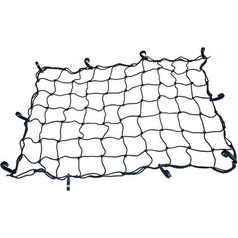 Malla cuadrada elástica de 120 x 90 cm con bolsa de almacenamiento y gancho de acero puede soportar cargas de todos los tamaños. (1/4)