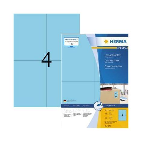 HERMA Etikett SPECIAL 4398 105x148mm blau 400 St./Pack. (1/3)