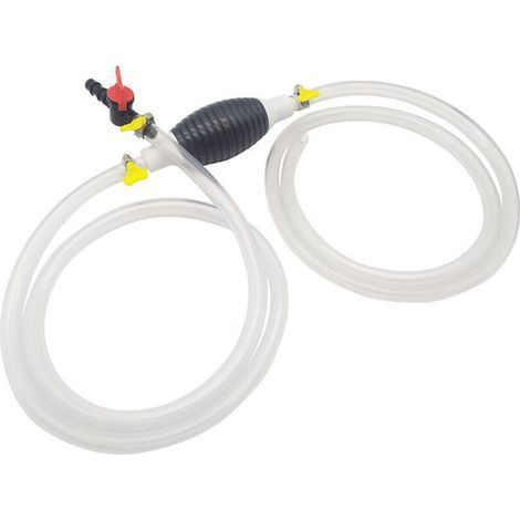 Portable Manual Primer Pump, Universal Manual Fuel Pump, Engine Drain Pump, Manual Water Pump, High Flow Siphon Fluid Transfer, with Flow Regulator ( (1/5)