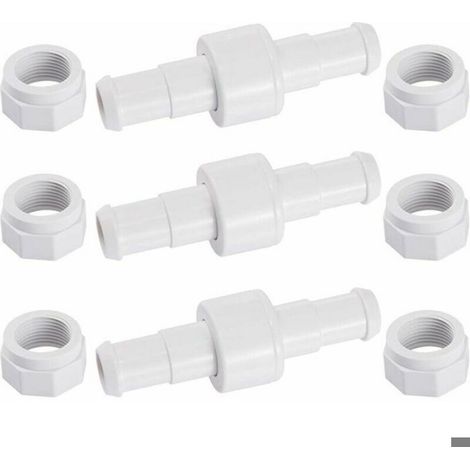 3 Raccords Rotatifs pour Tuyau d’Arrosage D15 – Compatible Zodiac Polaris 180/280/380 – Joints Antifuite en Caoutchouc (1/4)