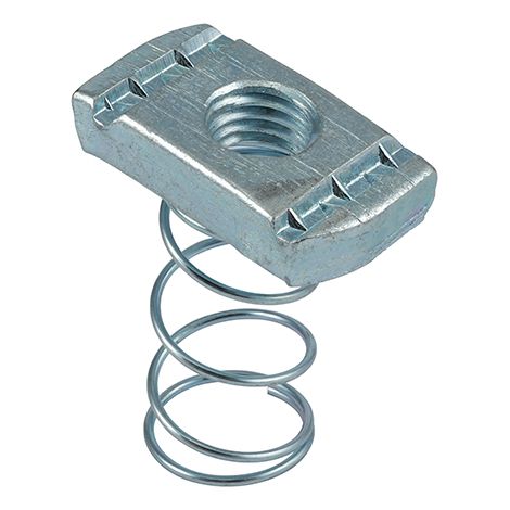TIMCO Channel Nuts Long Spring Silver - M12