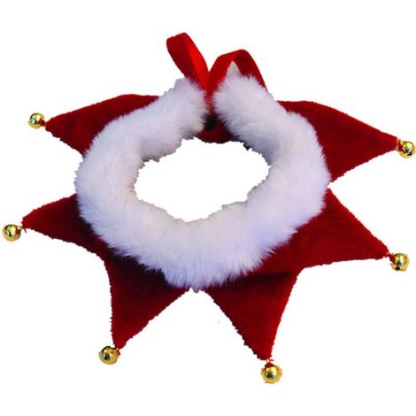 Collare per cani con 8 campanellini, bandana regolabile, accessori per abbigliamento per cani e gatti (rosso, taglia XL). (1/5)